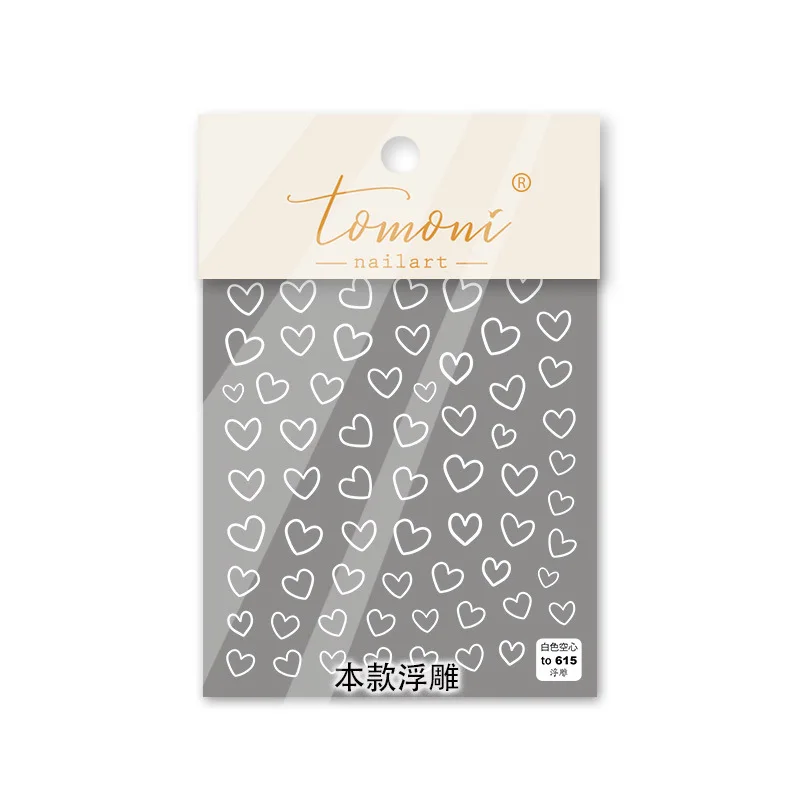 stickers Relief 615 adhesive three-dimensional nail Japanese-Black Love