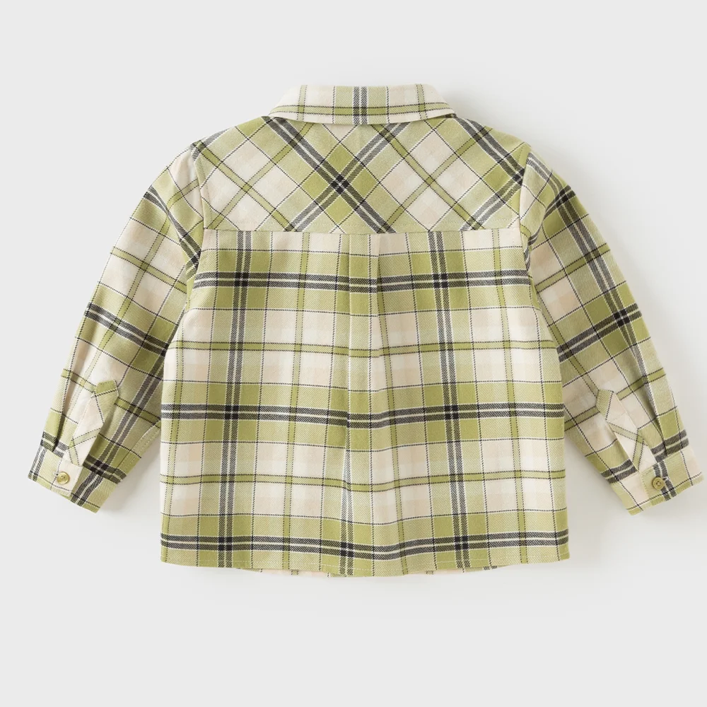 Dave Bella Plaid Blouse Spring Boys Autumn Shirts Top Clothes Baby Children Gentle Daily Long Sleeve Fashion Gathering DB3263368