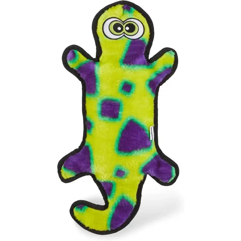 

Durablez Tough Plush Squeaky Dog Toy, Gecko, Green, Large