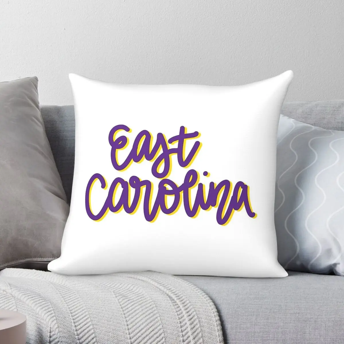 East Carolina University Square Pillowcase Polyester Linen Velvet Creative Zip Decorative Bed Cushion Cover Wholesale