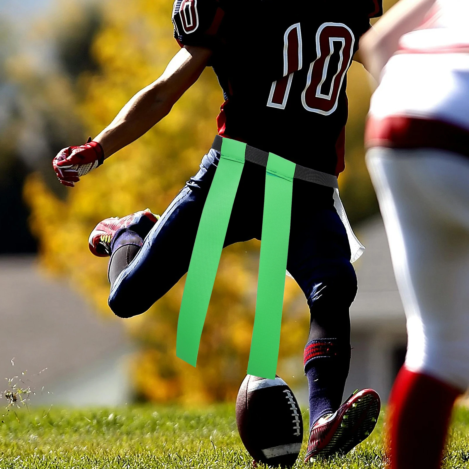 

2 set Football Flag Belt Yellow Green Adjustable Cloth Men Women Game Supplies Rugby Waist Flags Team Sports Football