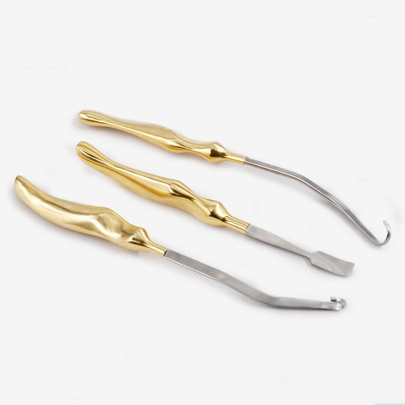 Rib Cartilage Six-Piece Set of Rhinoplasty Instrument Pull Hook Stripper Double-Headed Left and Right Shovel Type