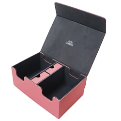 AEGIS GUARDIAN Commander Deck Box Premium Leather Card Case For MTG/PKM/YuGiOH/Lorcana TCG 550+ Sleeved Cards, Pink