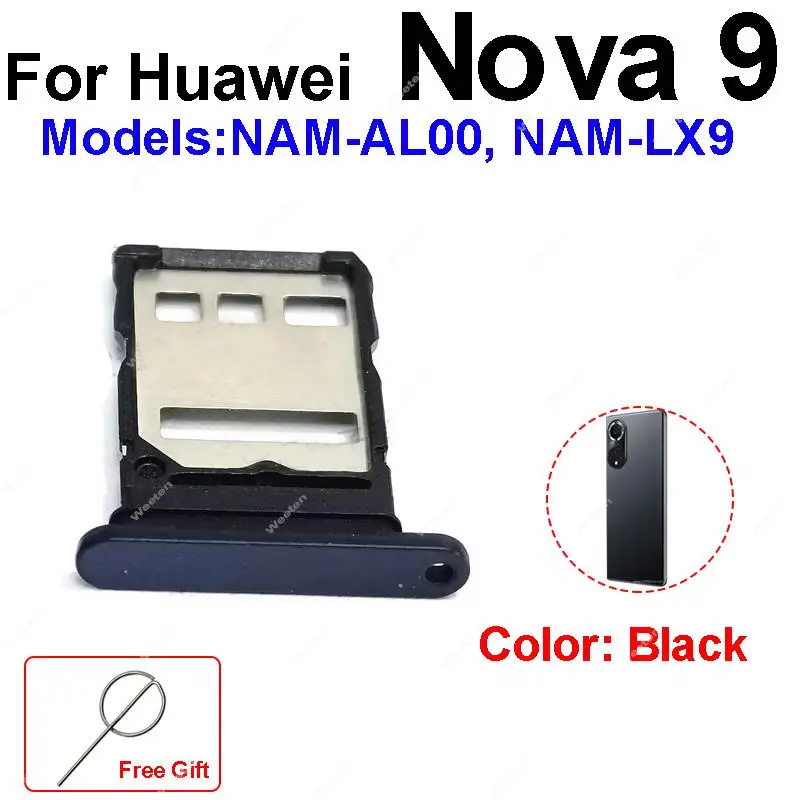 SIM Card Tray For Huawei Nova 9 nova 9  Sim Card Holder   Card Reader Adapters Slot Socket Replacement