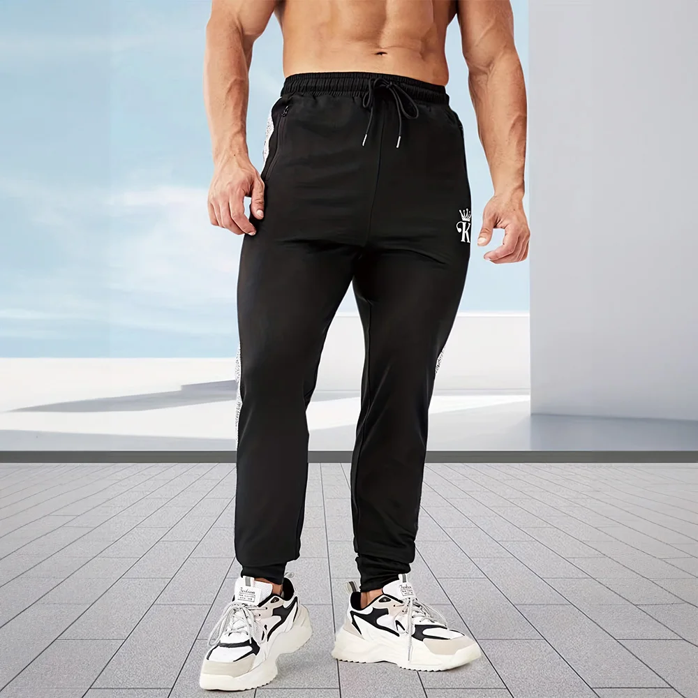 Herren Reiß verschluss Tasche Jogging hose Laufhose Fußball training Jogging Jogging hose Männer atmungsaktive Kordel zug lässige Fitness hose