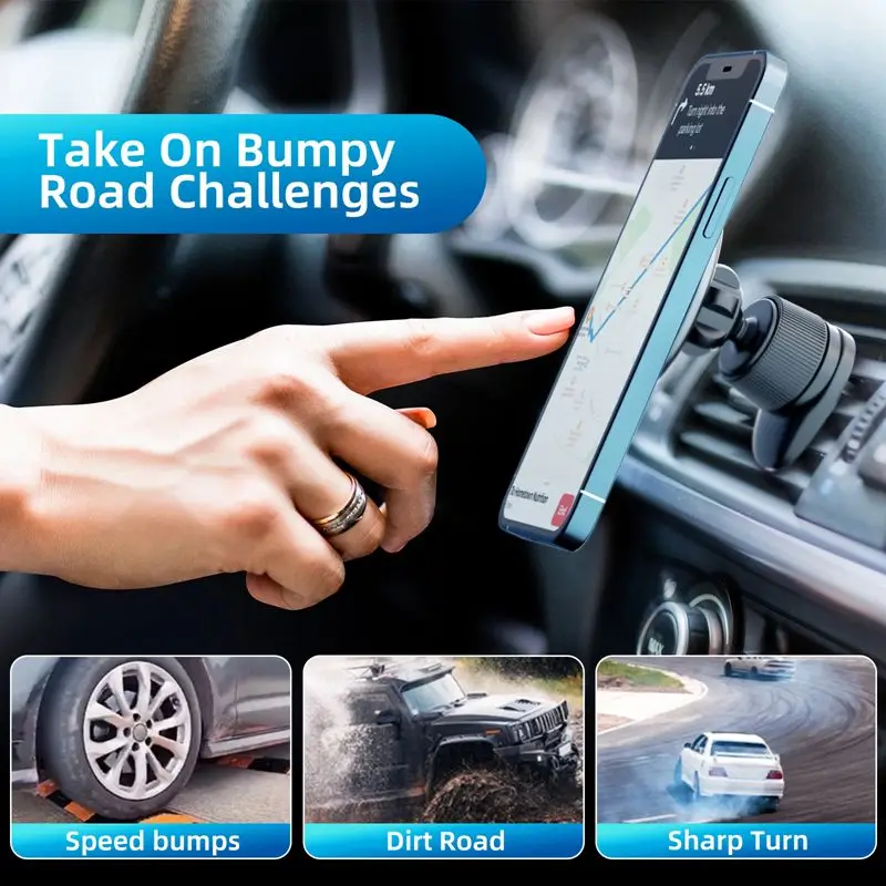 Magnetic Car Phone Holder Stand 360° Adjustable for Macsafe iPhone Huawei Xiaomi Mini Magnet Car Air Vent Clip Cellphone Mount