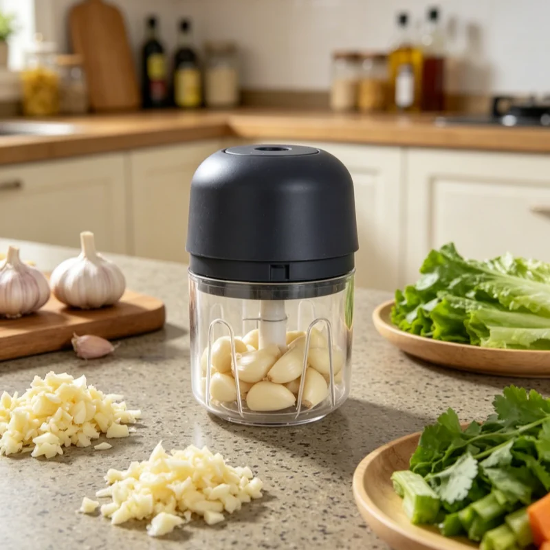 Usb Charging Electric Garlic Puree Machine Meat Grinder 260ml Onion Chopper Vanilla Vegetable Chili Grinder Kitchen Food Mixer