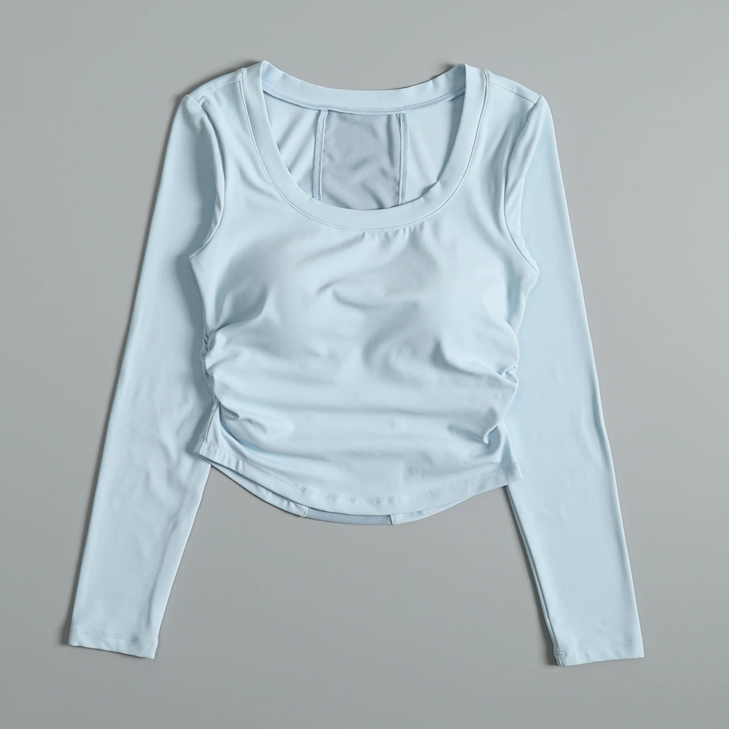 Sports long-sleeved women's autumn breathable running exercise quick-drying top with chest pads high-looking slimming yoga