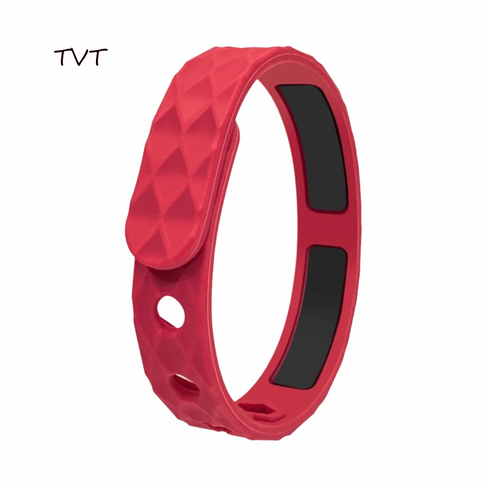 Silicone Anti Static Bracelet Adjustable Waterproof Negative Ion Wristband Rhombic Wireless Static Eliminator Bracelet Women