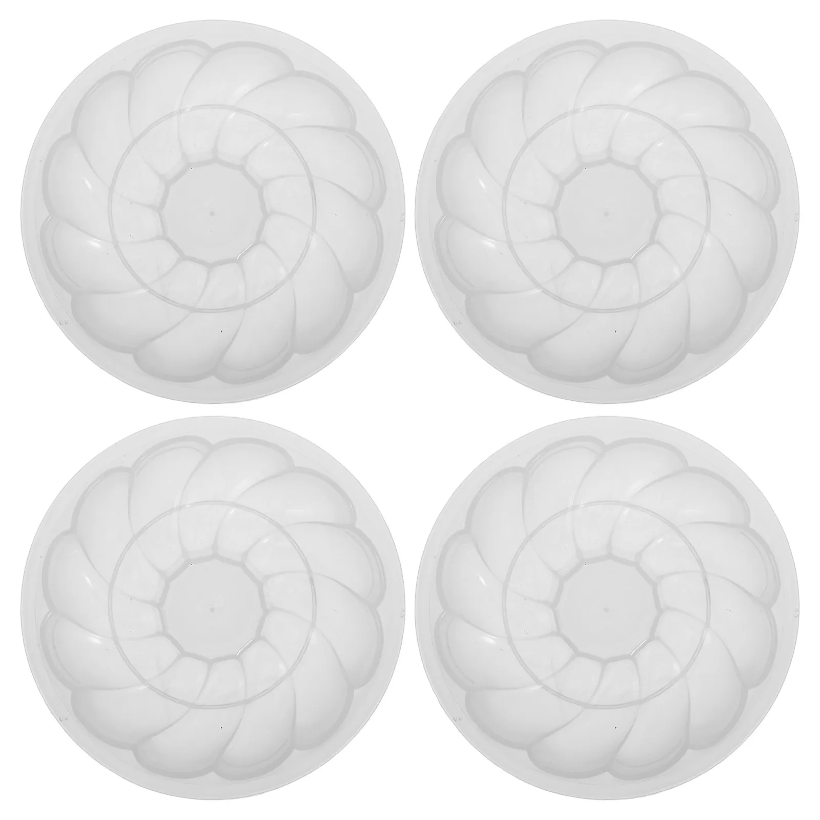 Juego de 4 Moldes de Plástico para Repostería, Resistentes al Calor y al Congelador, Fáciles de Desmoldar, para Hacer Pasteles y Panecillos en Casa