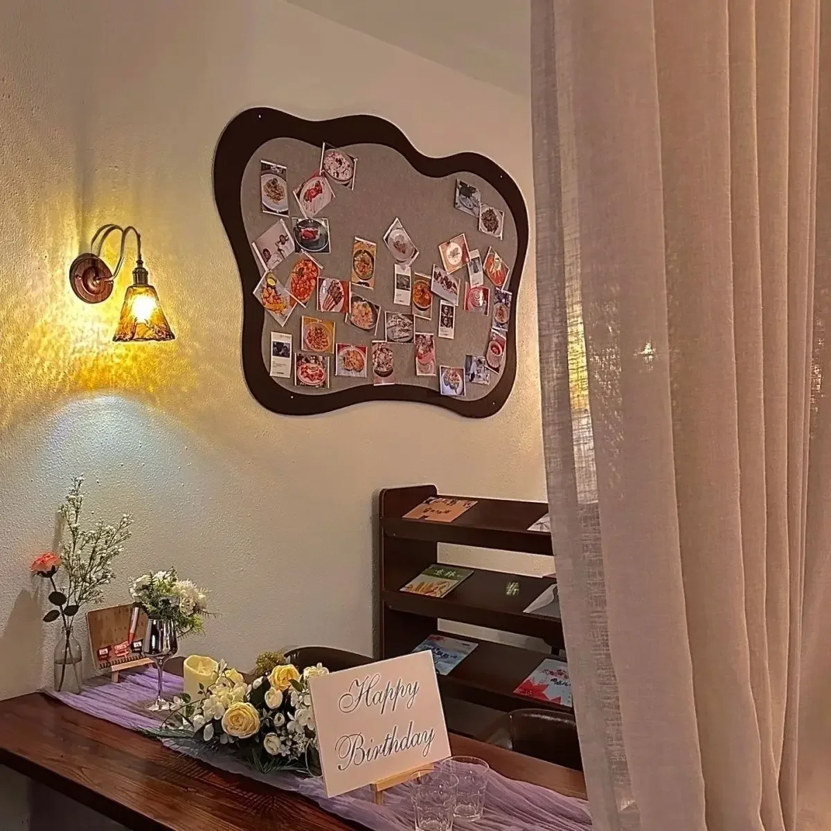 Simple Photo Decoration Felt Board Storage Bar Non Perforated Irregular Bedroom Dormitory Wall Background Sticker Self Adhesive