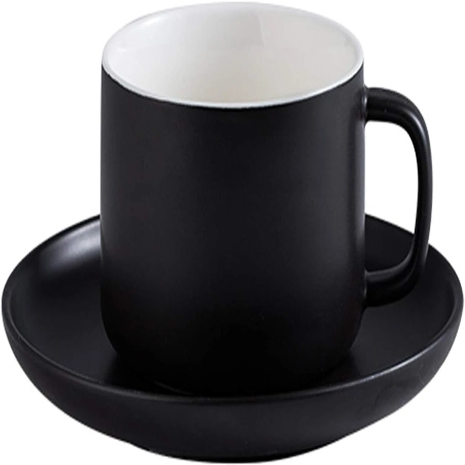 

Stylish and Elegant Matte Porcelain Espresso Cup and Saucer Set - Beautiful 7.8 Ounce Cappuccino Cup for Specialty Coffee Drinks