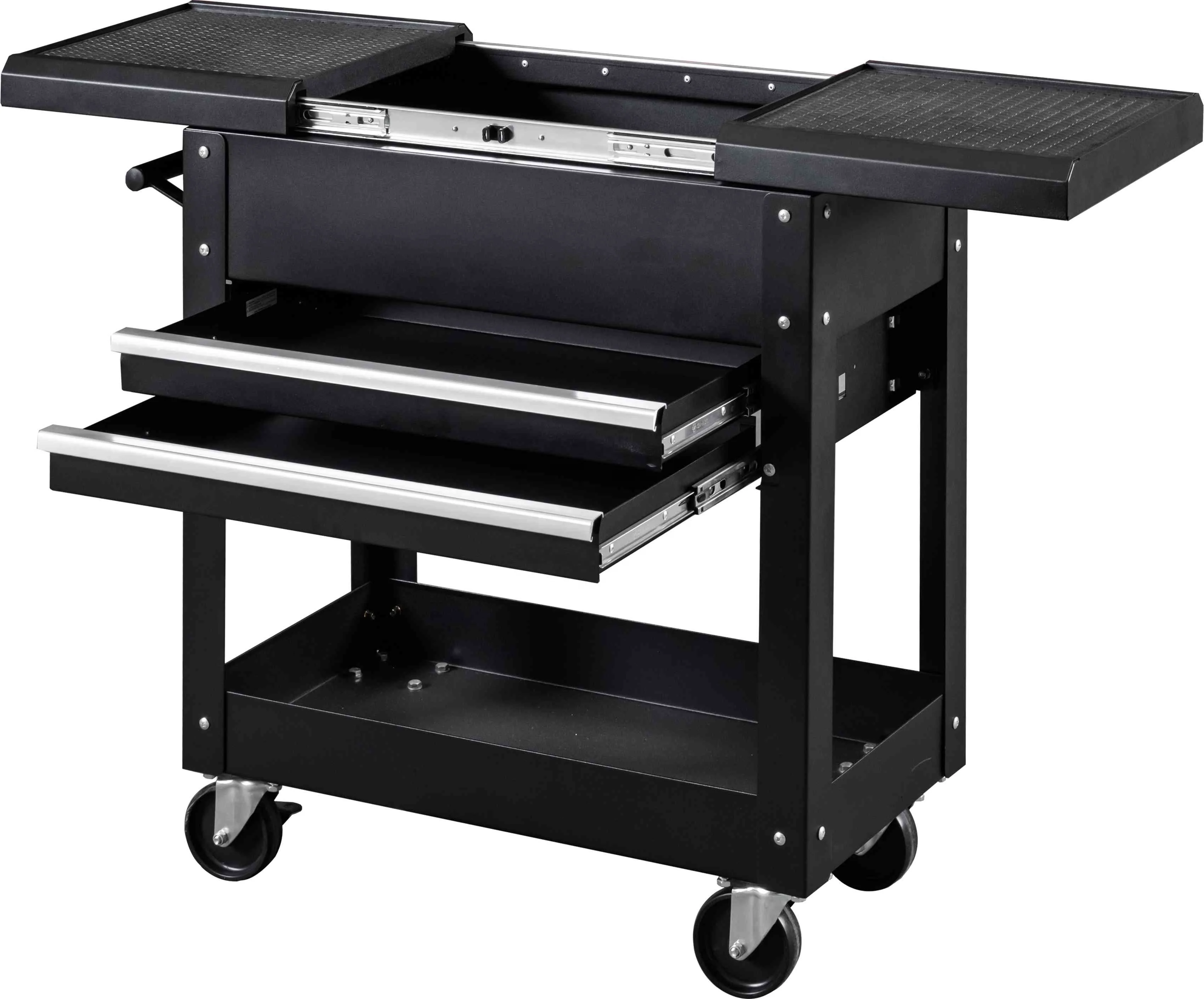 

Auto Repair Two-drawer Multifunctional Stainless Steel Worktop Removable Tool Cabinet For Garage Storage