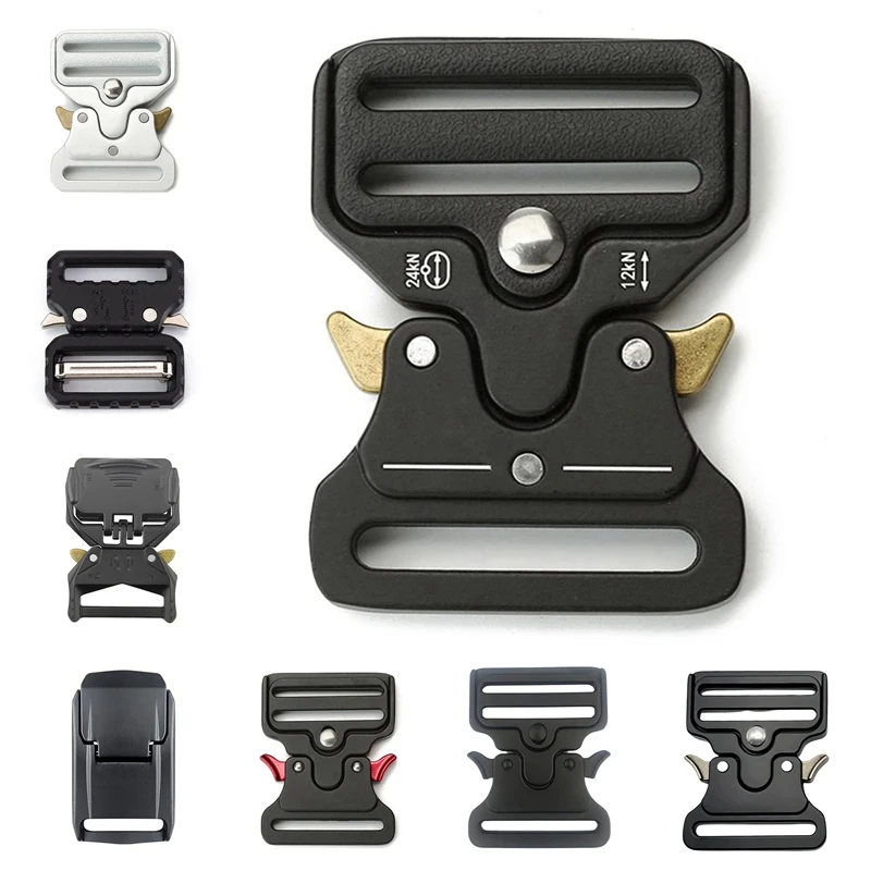 Fivela de Cinto Tático de Liberação Rápida 25/32/38/50/52mm, Acessório de Metal para Cintos Masculinos e Bolsas, Fivela de Substituição DIY para Cinto e Bolsa