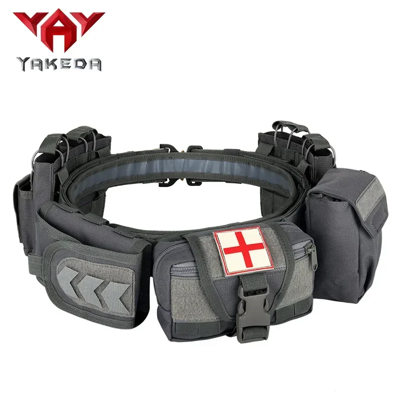 YAKEDA 6 in 1 Tactical Waist Bag Outdoor Multifunction Climbing Storage Bag Hiking Hunting tactical Pouch Belt Pocket Bag