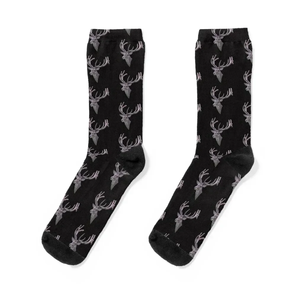 

Red deer in bast Socks soccer anti-slip Heating sock football Socks Women Men's