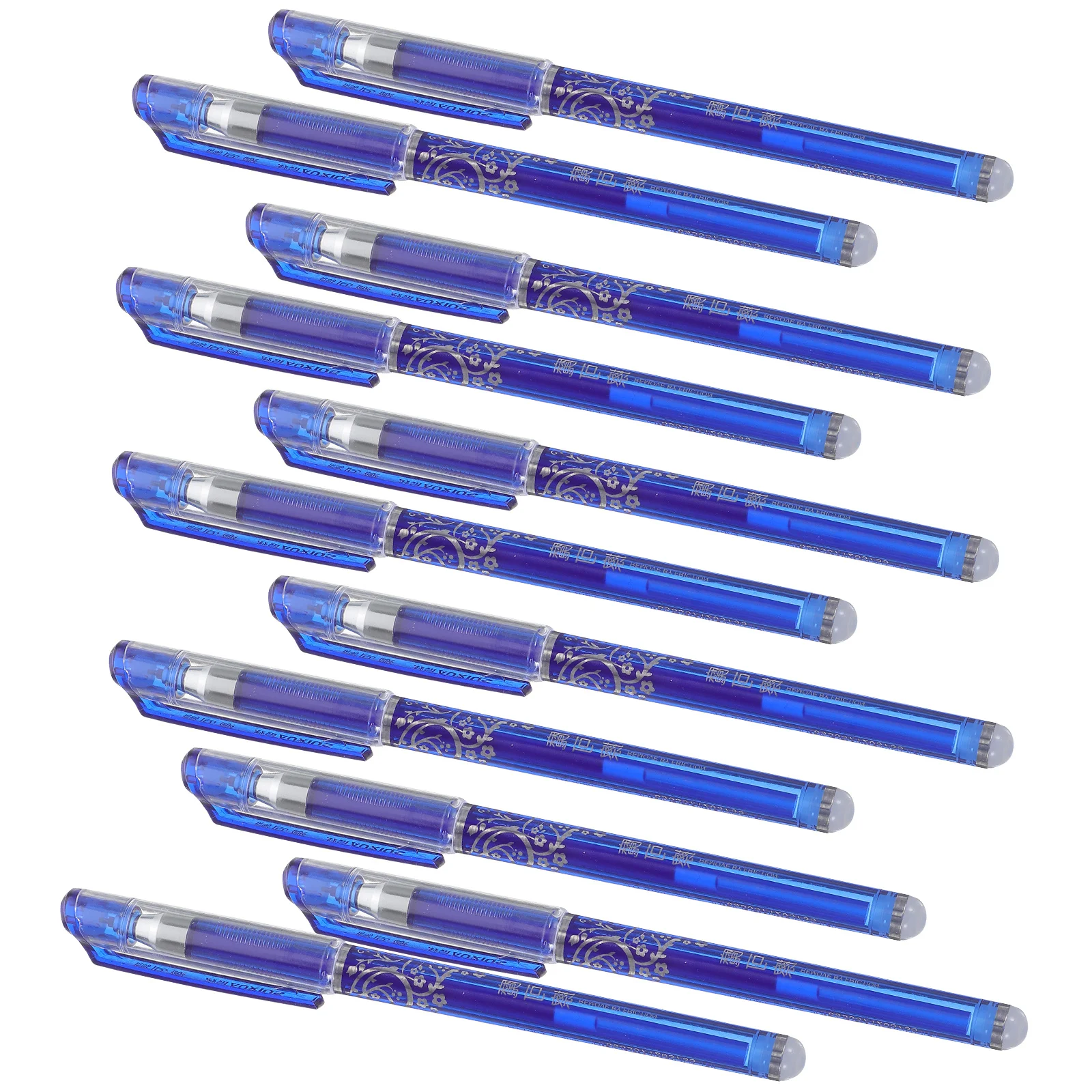 12Pcs Blue Erasable Pens Set Fine Point 0.5mm Quick Dry Writing Pens for Students Office Note Taking Bulk Blue Pen