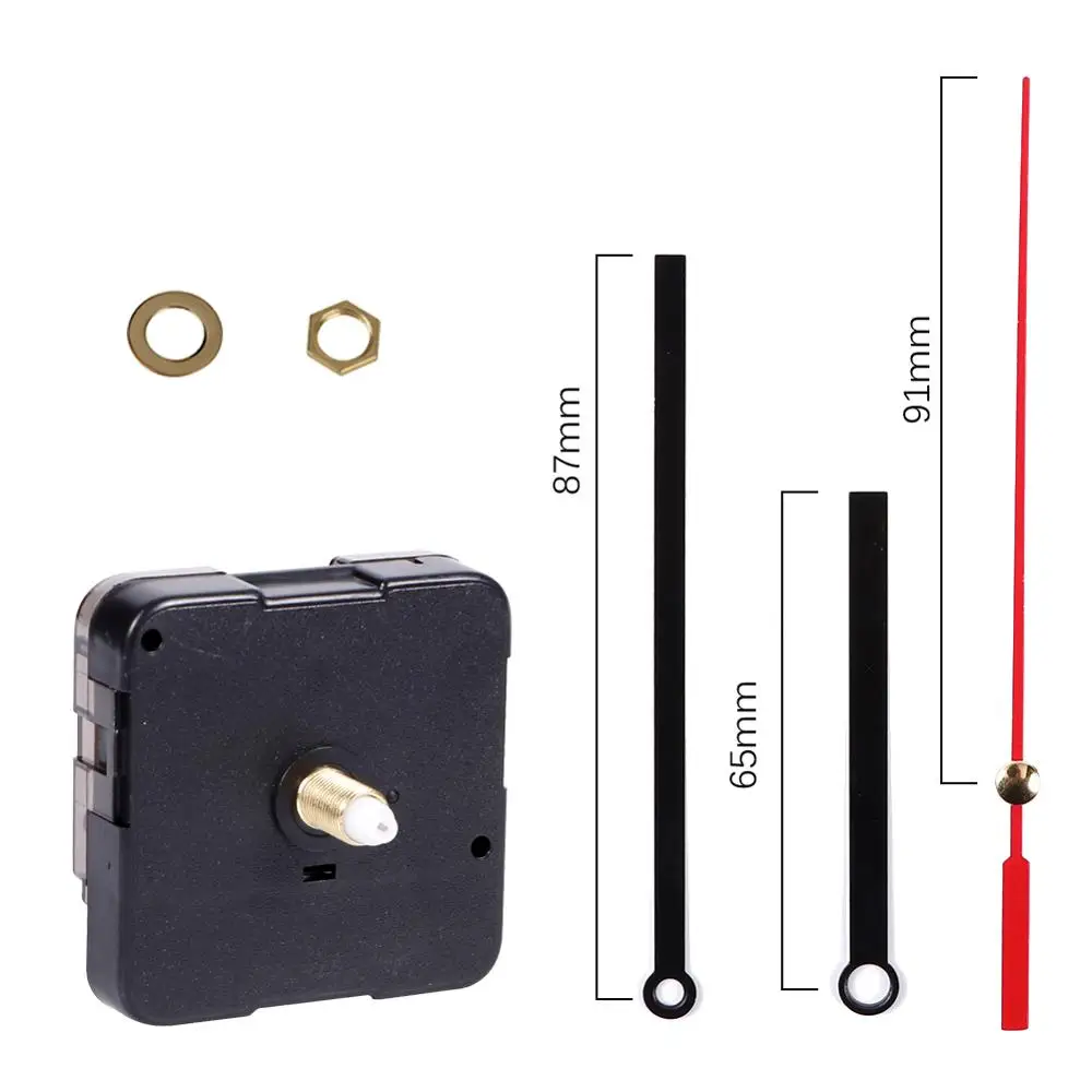 Clock Mechanism Silent Quartz Movement Machine Wall Hands Pointer Set Clockwork Table Long Shaft DIY Watches Repair Parts