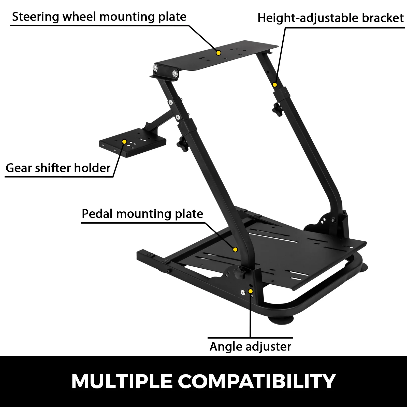 SIHAO Racing Steering Wheel Stand Height Adjustable For Logitech G25 G27 G29 G920 Wheel Stand Gaming Racing Simulator Steering view 3