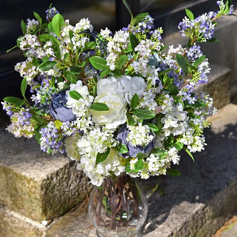 

1Pc Silk Artificial Lilac Flower Wedding Bridal Bouquet Home Room Outdoor Yard Garden Party Diy Gift Box Hotsale Festival Decor