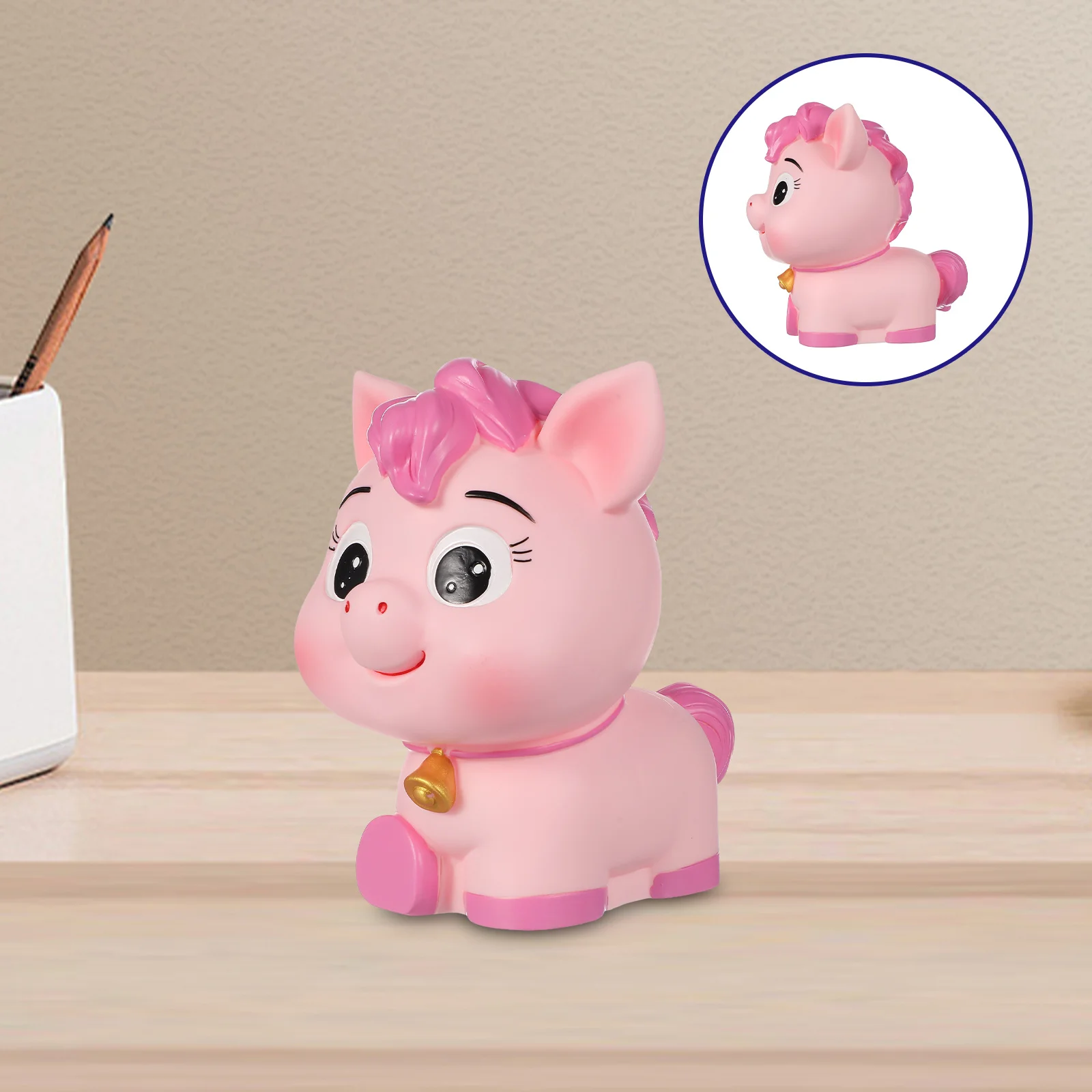 

Horse Money Bank Unbreakable Coin Box Cute Animal Piggy Bank Desktop Decor Money Saving Box Birthday Present Pink