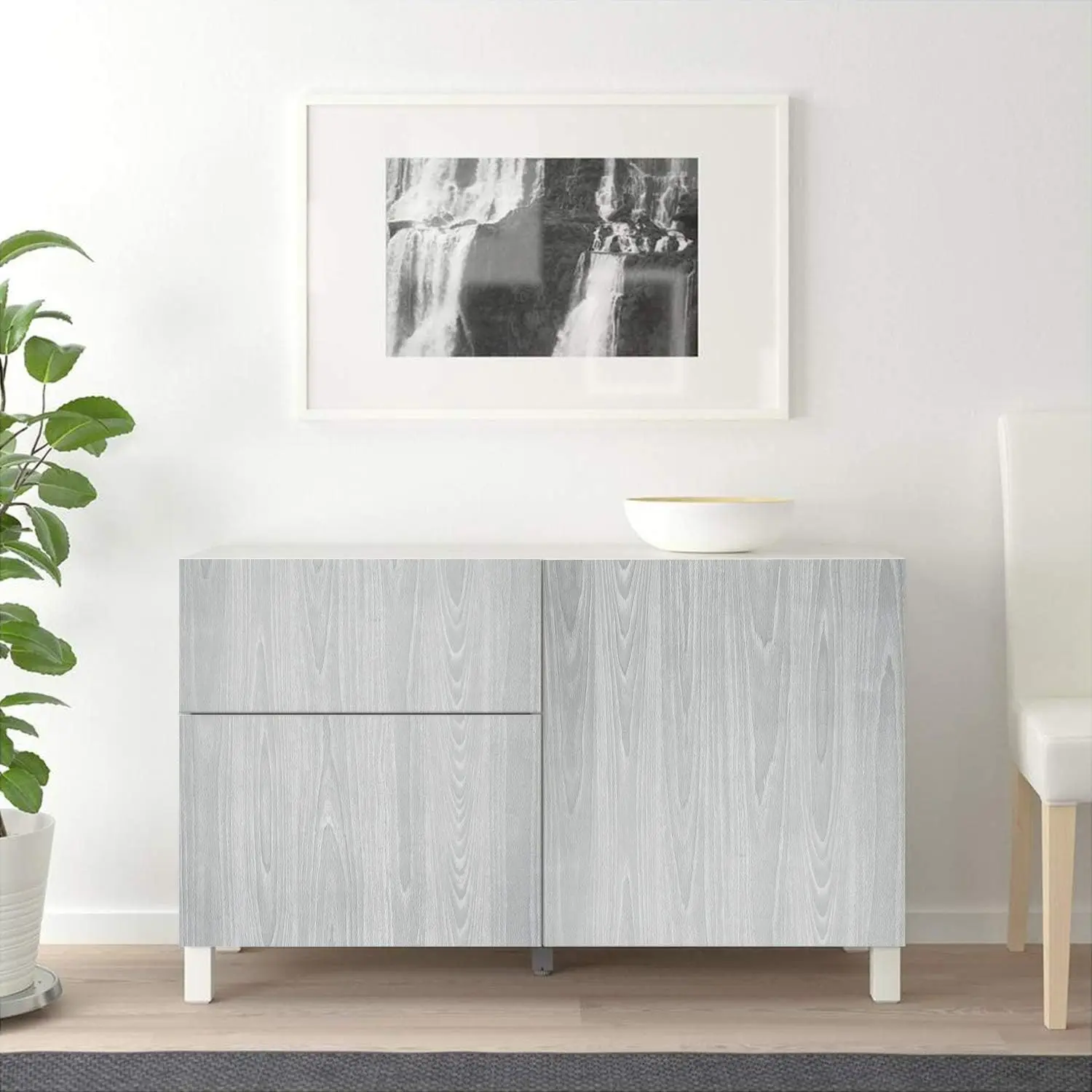 Gray Wood Contact Paper Texture Wallpaper self Adhesive Paper Light Grey Wall Covering Desk Shelf Drawer Liner Cabinets Wardrobe