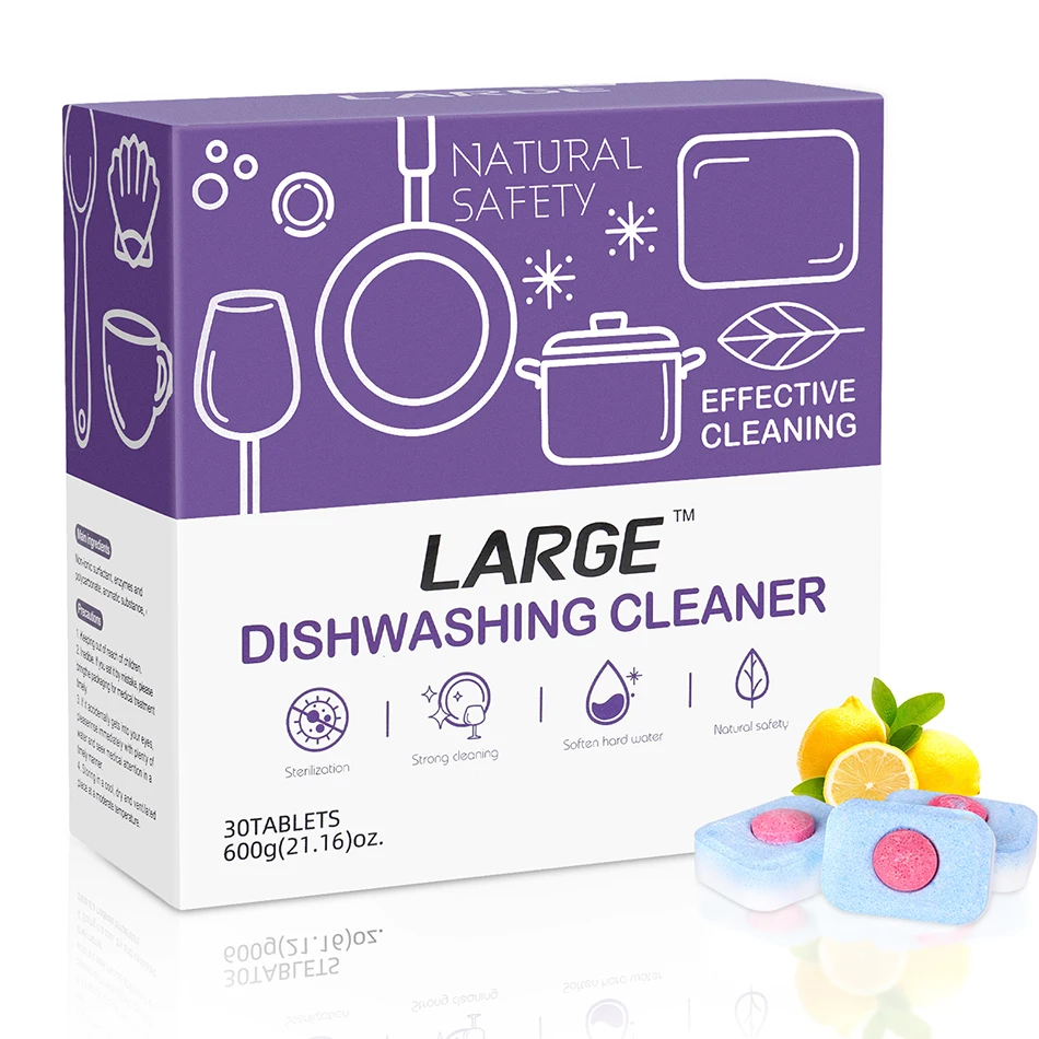 Dishwasher Cleaner Strong Oil Stain Removal Descaling Detergent Tablets Kitchen Cleaning Tools for Dishwasher Washing Machine