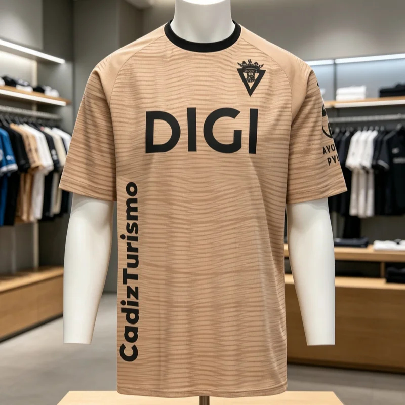 26 Cadiz 3D-gedruckte Fußballtrikots für Männer und Frauen, Sommer-Sport-T-Shirts, atmungsaktiv und schnelltrocknend, Eltern-Kind-Kleidung – Detail 3