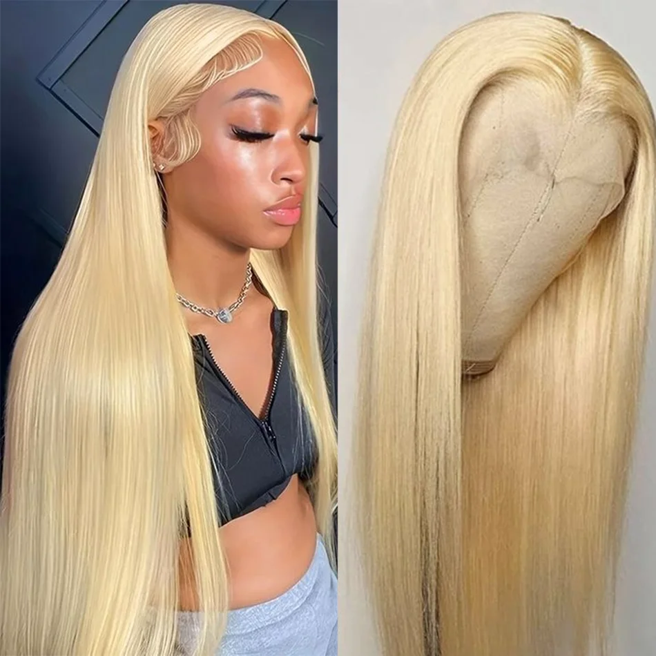 

613 Blonde Straight Wigs Human Hair 13x4 13x6 HD Lace Frontal Human Hair Wig Brazilian Human Hair Wig For Women