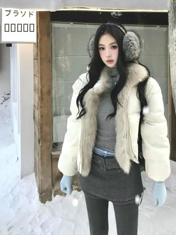 

Корейская модная утепленная хлопковая куртка с капюшоном на молнии, весна 2025, популярная онлайн-модель, укороченная, с милым дизайном