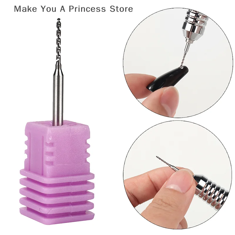 Forets à ongles en acier au tungstène, tête de meulage de Perforation des ongles, outil de manucure pour accessoires de Machine à polir les ongles