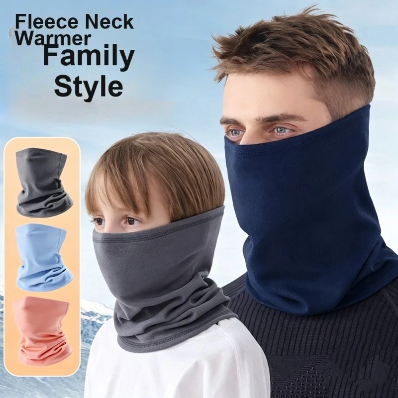 Thermal Cycling Face Mask Multifunctional Fleece Lined Neck Gaiter for Running Mountaineering and Outdoor Activities