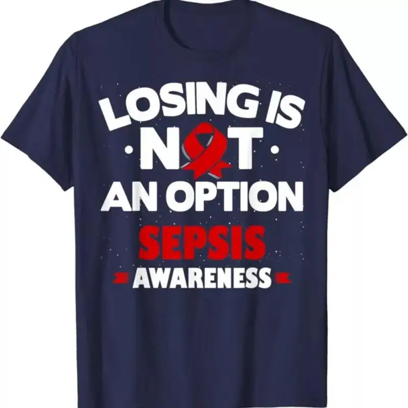 

Футболка с лентой Losing Is Not An Option Sepsis Awareness