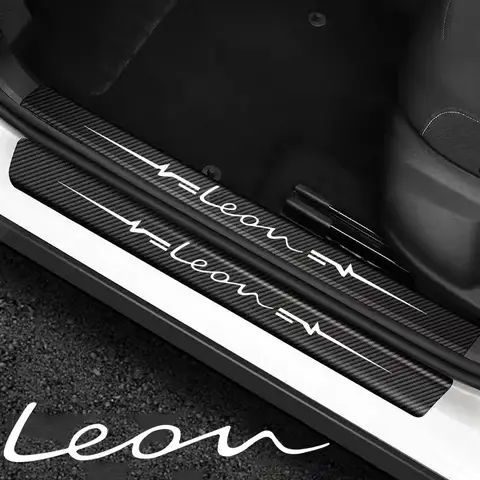 Car Door Sill Protector Sticker Carbon Fiber Rear Bumper Decals for Seat Leon Logo Altea 5F TARRACO FR MK3 Cordoba Cupra Ibiza
