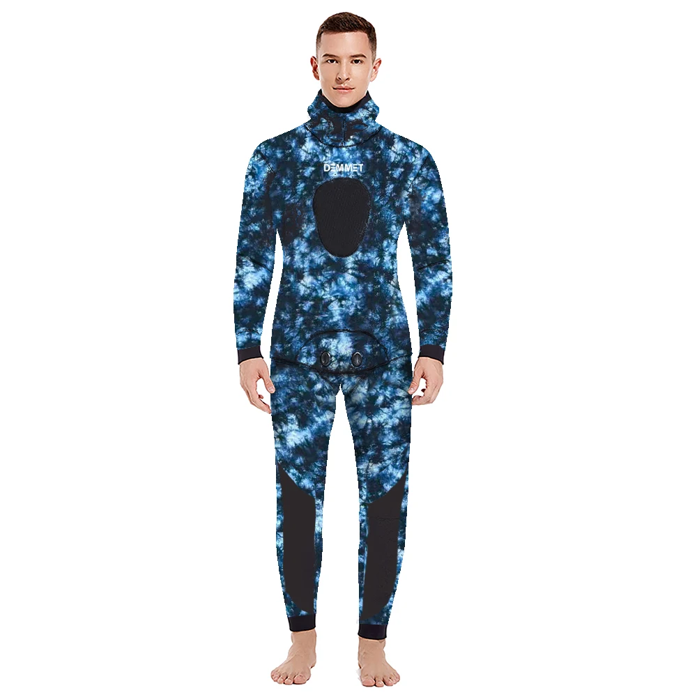Herren-Neoprenanzüge 3MM Neopren mit Kapuze Warmer Neoprenanzug Tarnmuster Zweiteilig für Jagd, Angeln, Tauchen, Schnorcheln, Surfen, Schwimmen – Detail 10