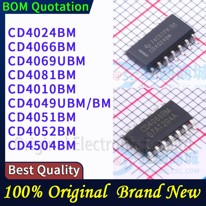

20pcs/lot CD4024BM CD4066BM CD4069UBM CD4081BM CD4010BM CD4049UBM/BM CD4051BM CD4052BM CD4504BM In stock Original High quality