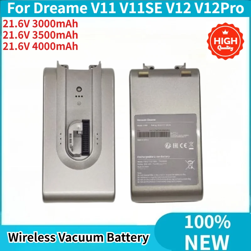21.6V 3000mAh 3500mAh 4000mAh Battery for Dreame V11、V11SE、V12、V12Pro Wireless Vacuum High Quality Replacement Battery