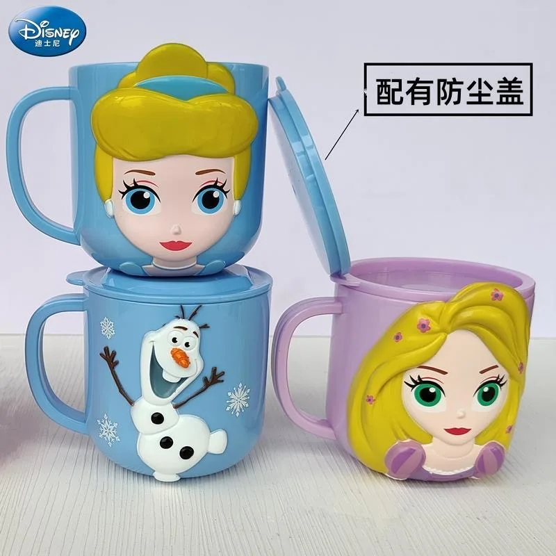 Taza de Anime Frozen Princess Elsa, Mickey Mouse de Disney, taza de leche y jugo para el hogar, dibujos animados de acero inoxidable, regalos anticaída de 260ml