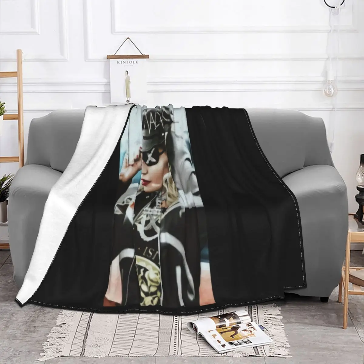 Madonna Madam X Tour To Tha Side Cha Cha Cha Black Men S'4Xl Atmungsaktives Ab575 Women Men Pil Throw Blanket