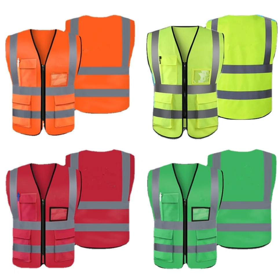 Reflective Safety Vest High Visiability Motorcycle Jacket Safety Vest Fluorescent Signal Police for Man Woman