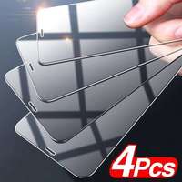 4PCS Tempered 11 13 14 XR X XS Screen Protector On For Iphone 12 Pro Max Mini 7 8 6 6S Plus SE Glass