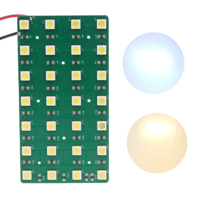 5W Light Panel Board 28 LED Light Circuit Board 18650 Lithium Battery Light Board for Induction Lamp Electrical Supplies