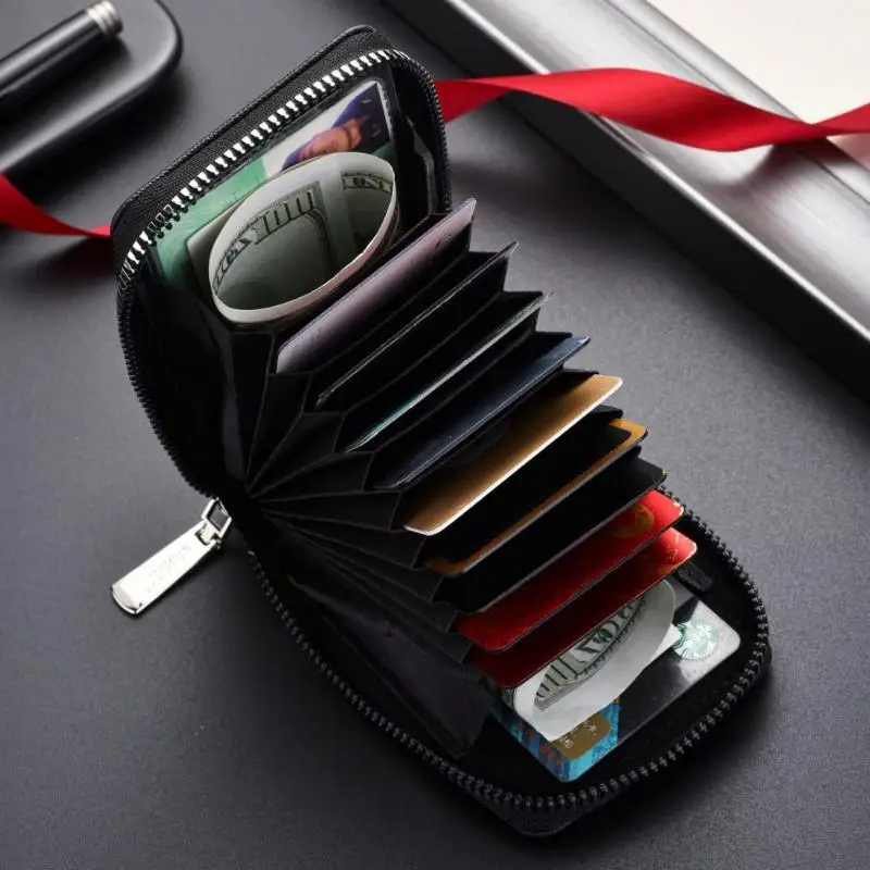 

Designer's unisex practical anti-theft brush RFID card bag hot selling anti demagnetization organ card bag clip wallet