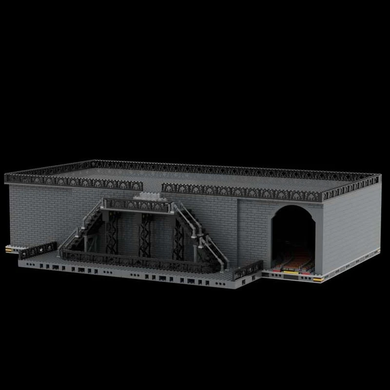 City Building Model Moc Building Blocks Circular Tunnel Roller Coaster Model Technology Brick Assembly Toy Construstion Gifts