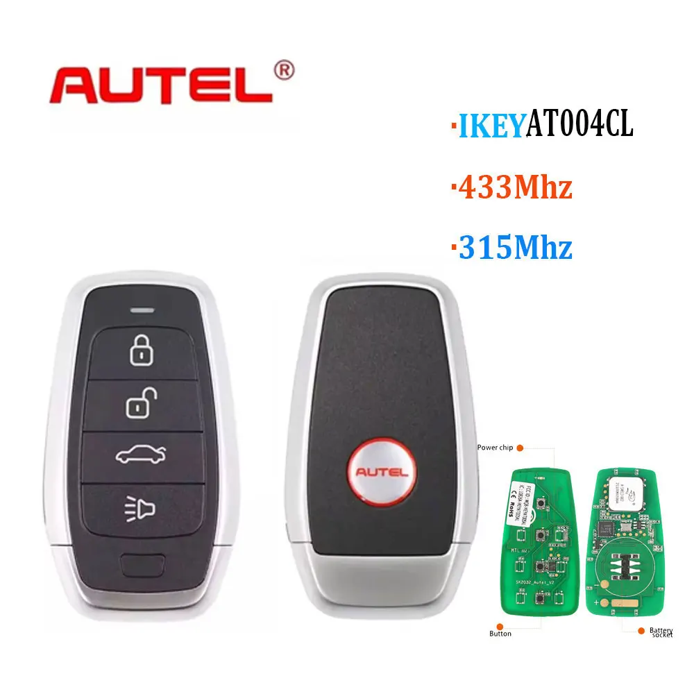 Autel Universal Smart Key IKEYAT004CL AT004CL 4 Buttons Car Remote Key for Autel Smart Key for KM100 IM508 IM608