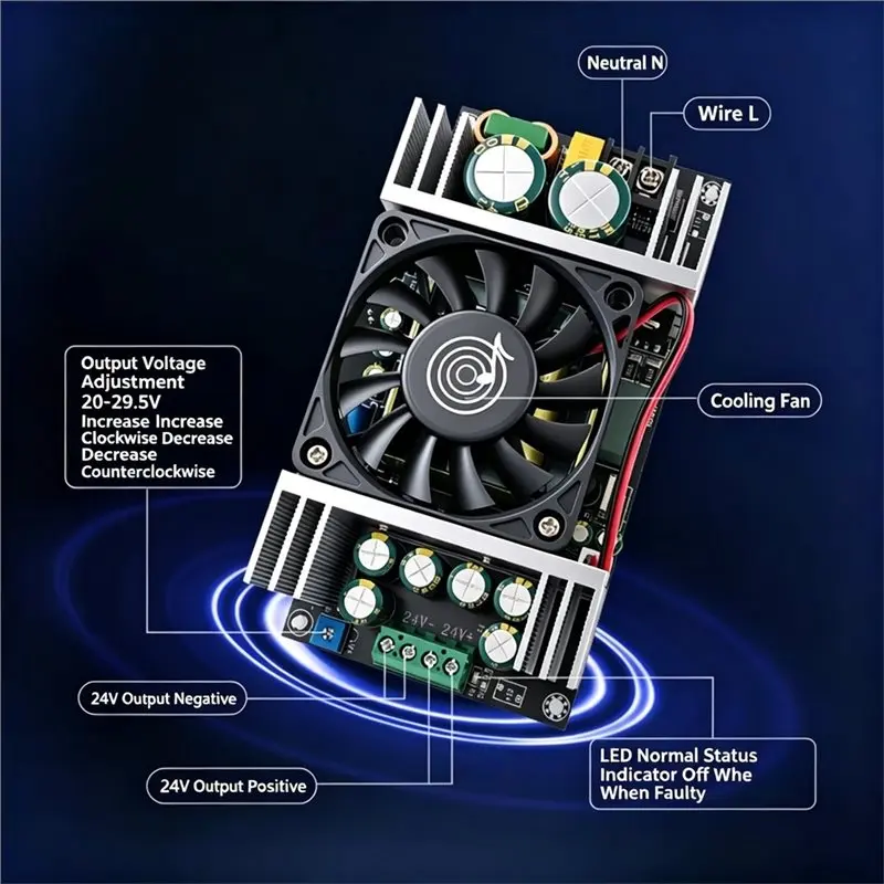 A97I-Isolated Switching Power Supply Module 400W AC220V To DC24V 17A Hifi Amplifier Power Adapter Professional Grade