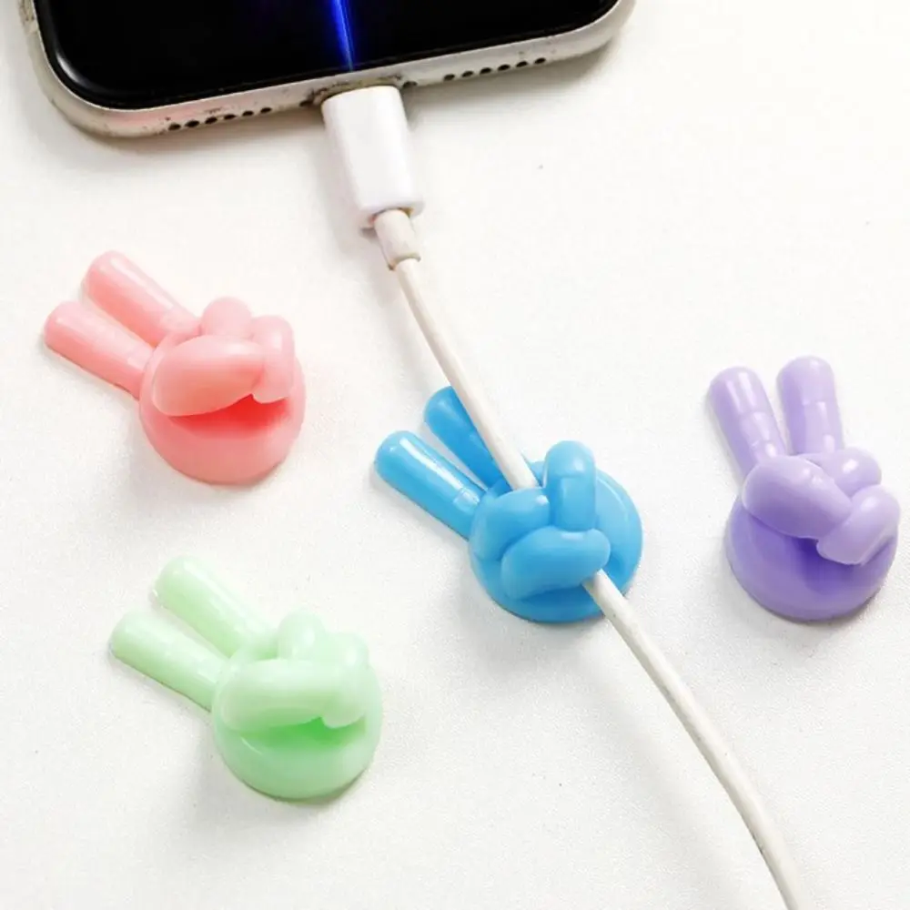 Câble de pouce créatif en PVC auto-adhésif, support de fil de pouce, support de rangement