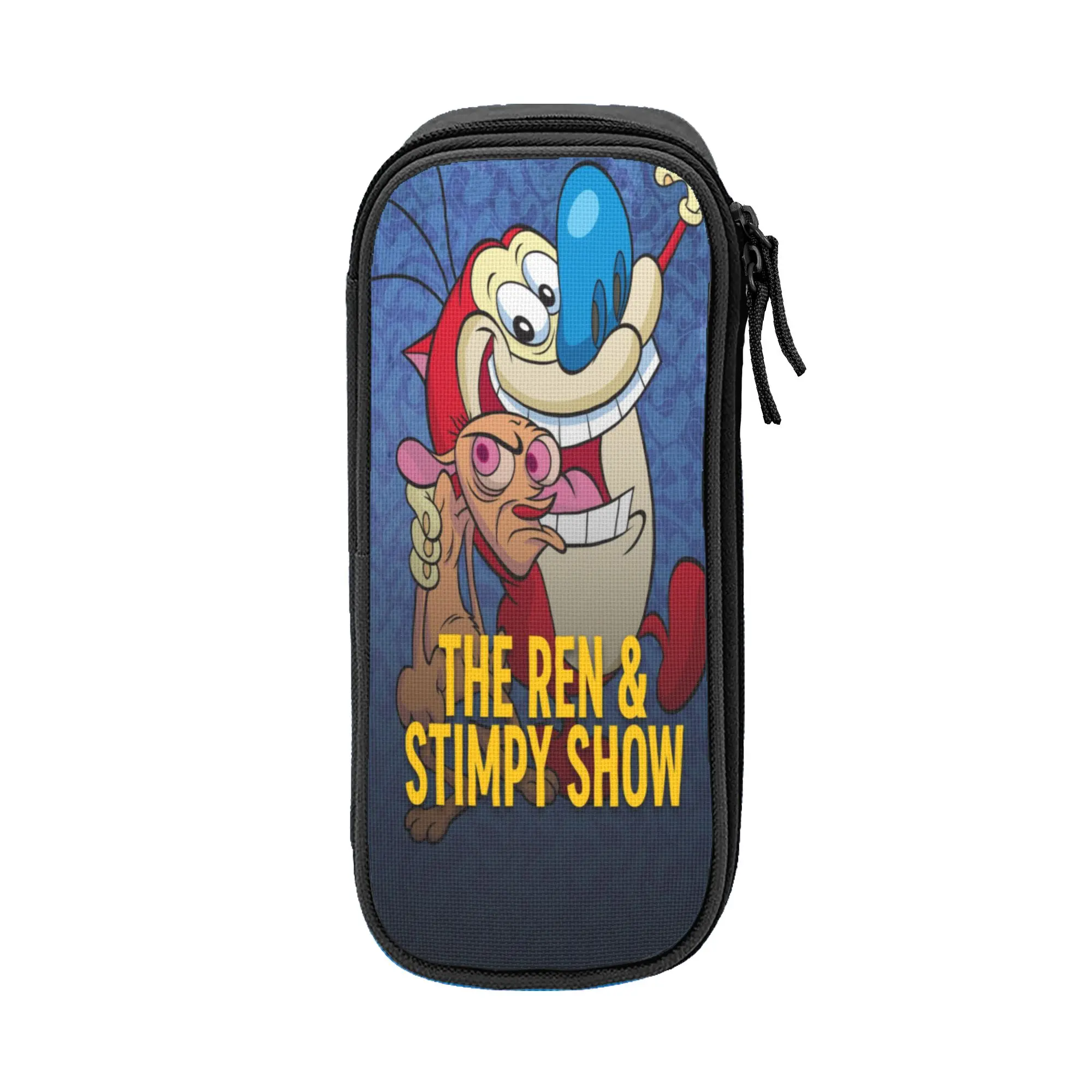  Duo Rucksack Ren & Stimpy  Pen Box Double Layer Large-capacity Office Accessories  Pencil Case Stationery Amazing Gift