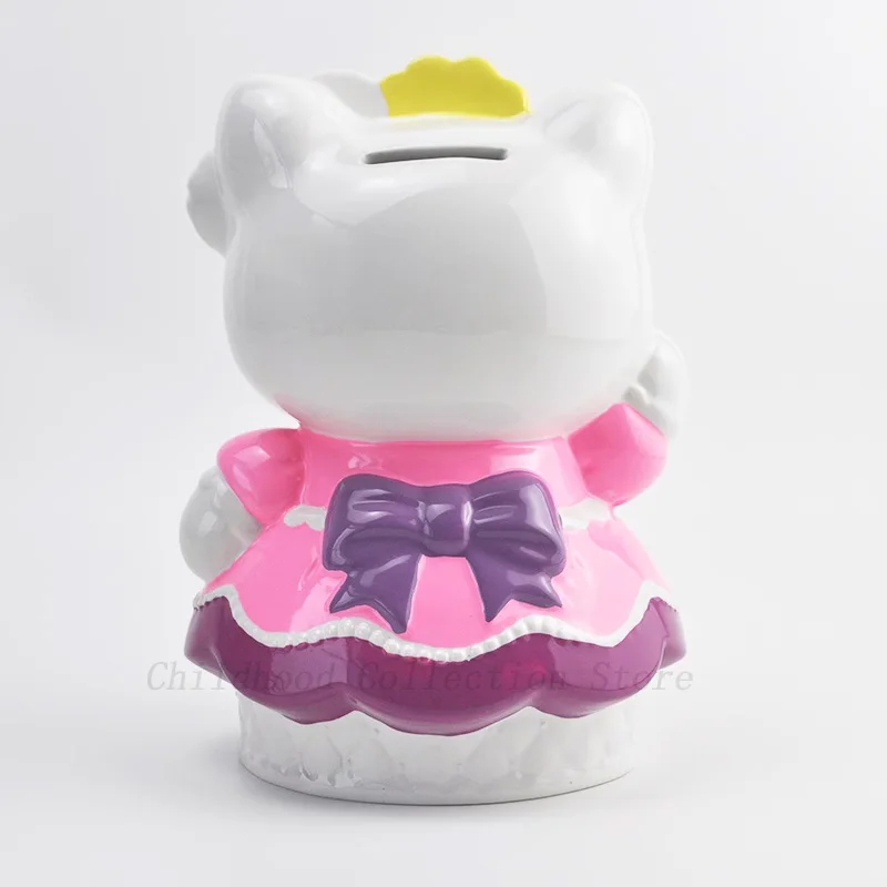 Kawaii Hello Kitty akcja figurka zabawka kot kreskówkowy świnka skarbonka ceramiczna Anime kotek słodkie ozdoby na biurko prezenty urodzinowe dla dzieci