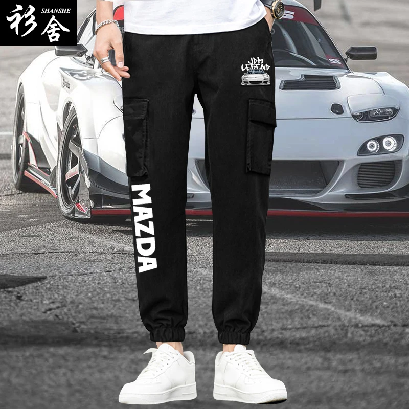 

JDM Mazda MAZDA Rotor RX7 MX5 Performance Modin Car Work Pants Casual Long Trousers Men's Sports Pants Cotton Blend